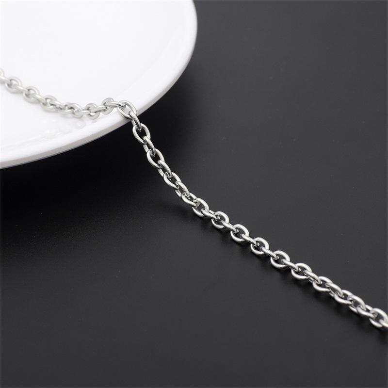 Тонкая цепочка из нержавеющей стали 304 и титановой стали для украшений, брелока, рекламной доски или сумки