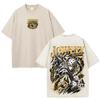 Johnny Joestar JoJo's Bizarre Adventure T-shirt Men Clothing Vintage Washed T Shirt Short Sleeve Oversized 100% Cotton Tee Tops