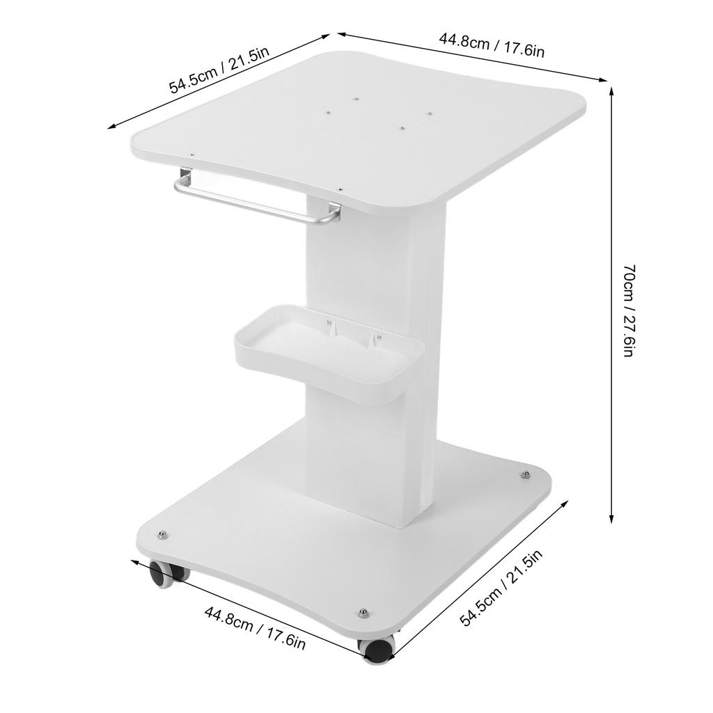 Beauty Instrument Stand Cart 3 Tier Rolling Storage Stand Mobile Cart with Wheel for Spa