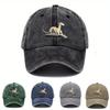 Dog print hat fashion style washed hat DAD hat