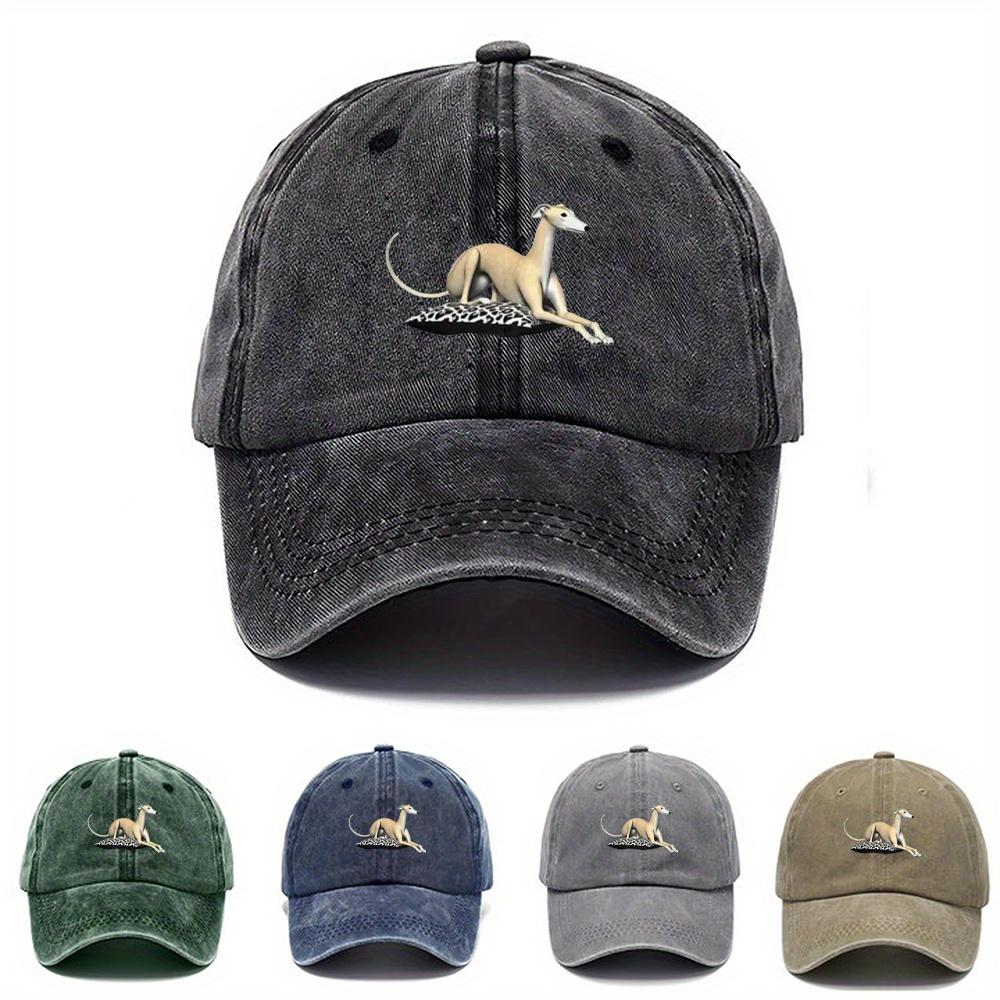 Dog print hat fashion style washed hat DAD hat