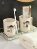 Family Toothbrush Cup Set: Parent-Child, 3-5 Person Oral Hygiene Kit with Mouthwash Cups