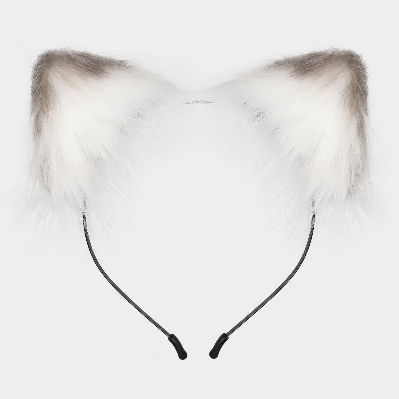 Plush Cartoon Bear Ear Headband Cosplay Accessory Anime Fans Unisex Soft Furry Hair Hoop
