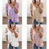 Short Sleeve T Shirt With Zipper Print Cotton Blend For Casual Streetwear