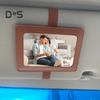 Car Picture Frame Faux Leather Vehicle Sun Visor Photo Holder for Car Display Your Photographs Both Vertically And Horizontally