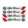 VLFHQ1 4PCS Car Door Handle Sticker Auto Badge Accessories for Alfa Romeo Giulia Stelvio Giulietta 156 159 147 Mito Tonale Brera GT