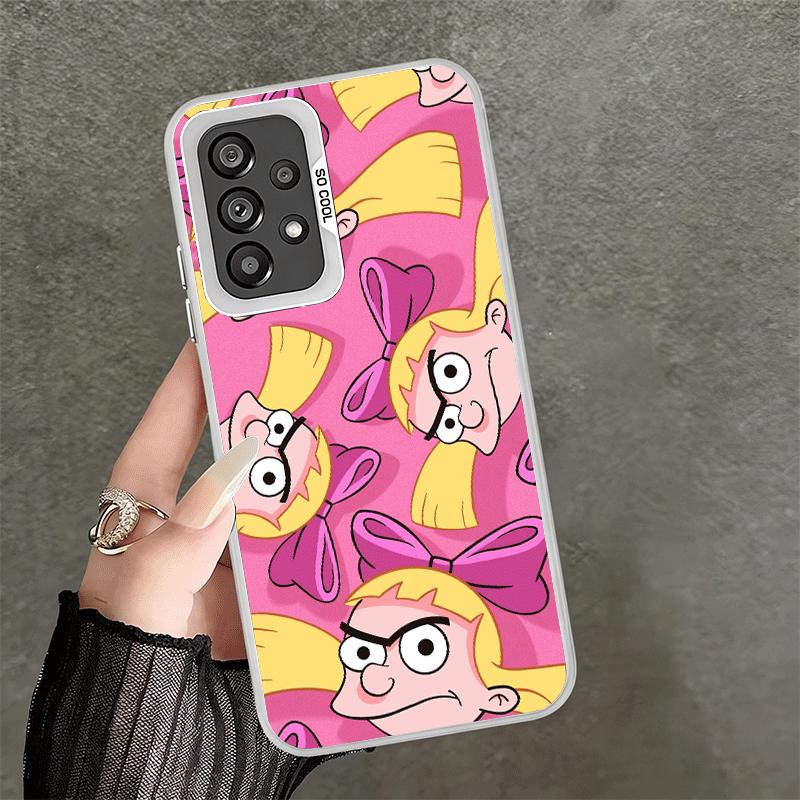 Cartoon Hey Arnold Helga Shockproof Phone Case for Samsung A17 A16 A15 A14 A37 A57 A36 A56 A26 A35 A55 A25 A34 A54 A24 A13 A23 A