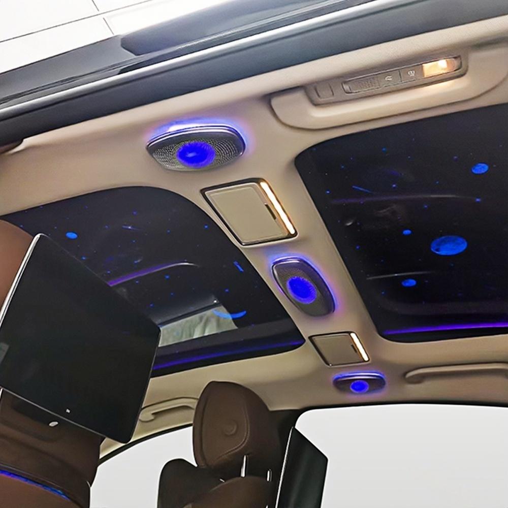 Для Benz C-Class W205 GLC X253 2015-2021 7/64 Цвета Комплект из 3 частей Потолочный динамик Освещаемый потолочный динамик Автомобильные аксессуары