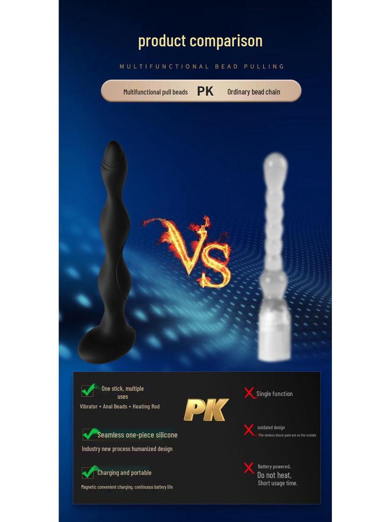 Вибратор с тремя моторами Miao Yin Fang: Электрический анальный плаг для стимуляции простаты у мужчин и женщин.