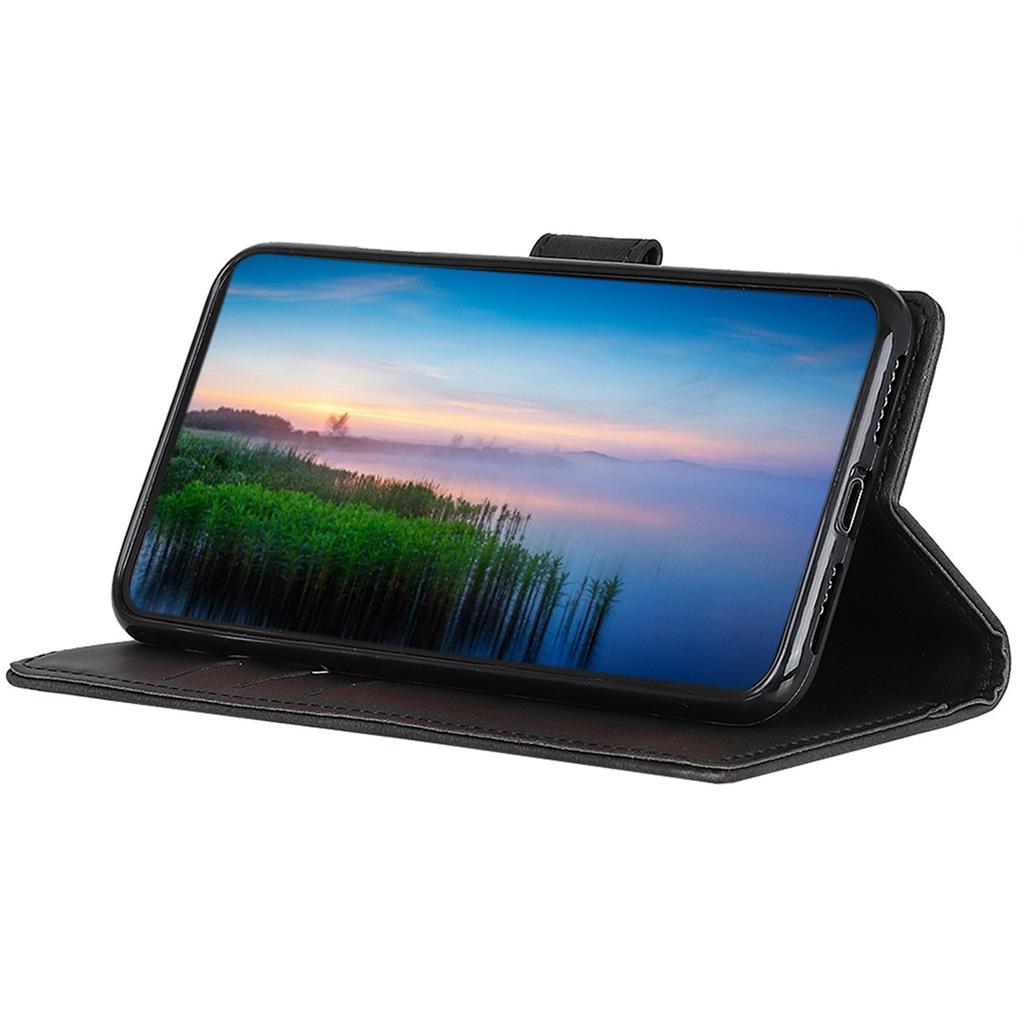 For Motorola Edge 50 Pro 5G Wallet Case Cowhide Texture Leather Shockproof Cover