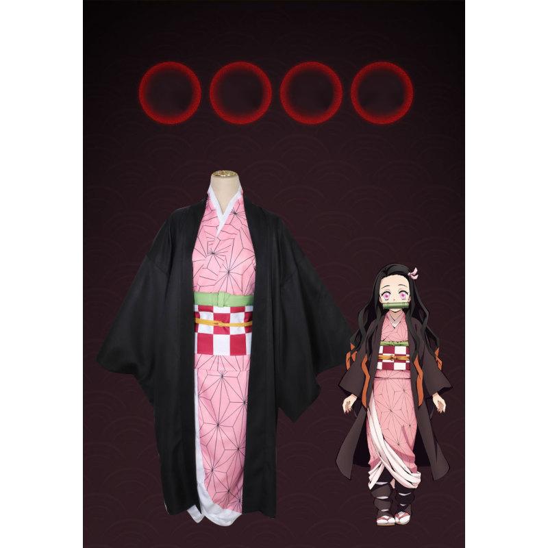 Аниме Камадо Незуко Косплей Костюм Убийца Демонов Кимэцу Но Яиба Костюмы Кимоно Хаори Парик Сабо Костюм для Взрослых Детей Хэллоуин