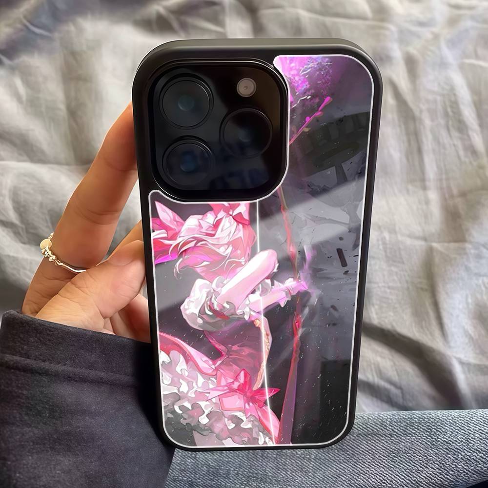 Чехол для телефона P-Puella Magi Madoka Magica Для IPhone 17 Air 16 E Pro Max 15 14 13 Mini 12 Pro 11 Max Plus Черный Чехол