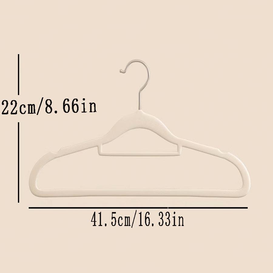 10PCS Flocking Clothes Rack Thickened Non-slip and Non-marking Hangers Storage Rack Household Wet and Dry Drying Racks