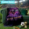 Custom Name Blanket Ravens Team Spirit Blanket Bedding Blanket for Travel, Camping, Living Rooms, Offices, Sofas, Fan Christmas gift
