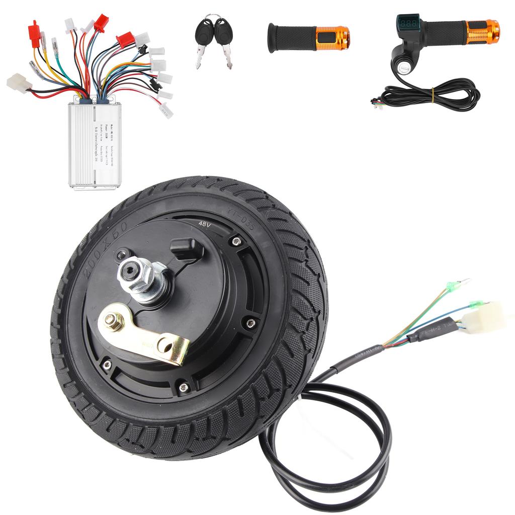 Бесщеточный мотор-концентратор колеса 48 В, 350 Вт, комплект для переоборудования 8-дюймового электрического скутера