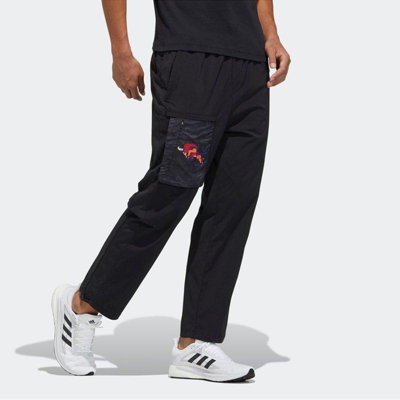 adidas Коллекция CNY Вязаные спортивные штаны Мужские Черные GP0879