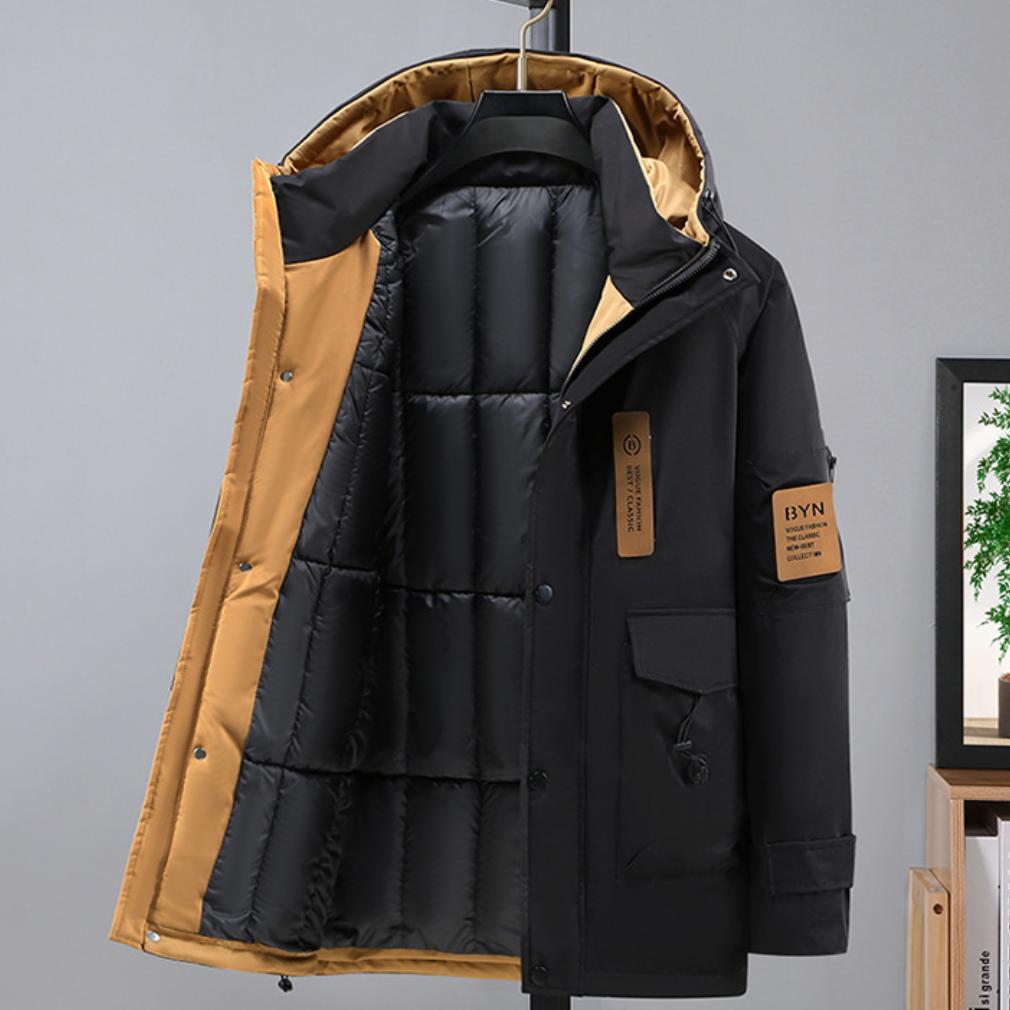 Мужская зимняя рабочая одежда больших размеров, хлопковое пальто с капюшоном, толстая куртка средней длины, повседневная теплая хлопковая куртка 4XL-10XL