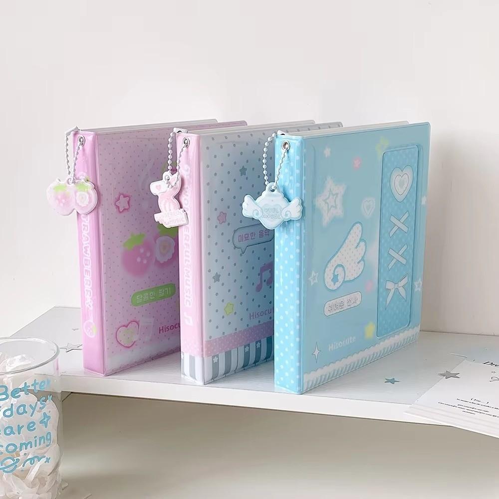 Cartoon Polaroid Album 4 Grid Layout Card Storage Album Fashion Photo Card Holder For Girls