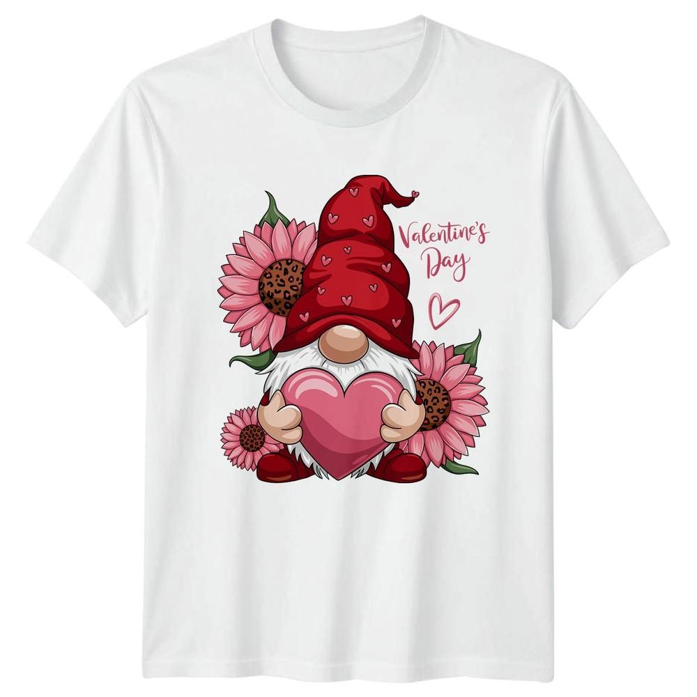Valentines Day Unisex TShirt Gnome Leopard Sunflower Holiday Valentines Day Gift