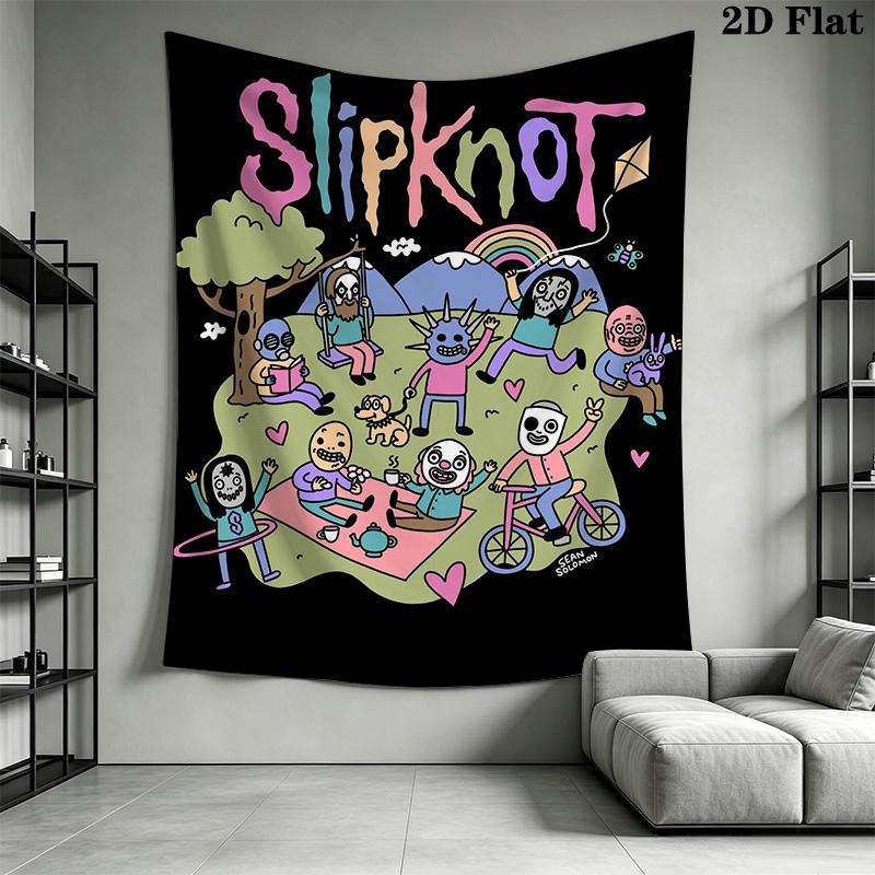 Cartoon Rock and Roll Pattern Home Decor Tapestry, Wall Hanging, Decorative RV Wall Cloth.ZGT0914259