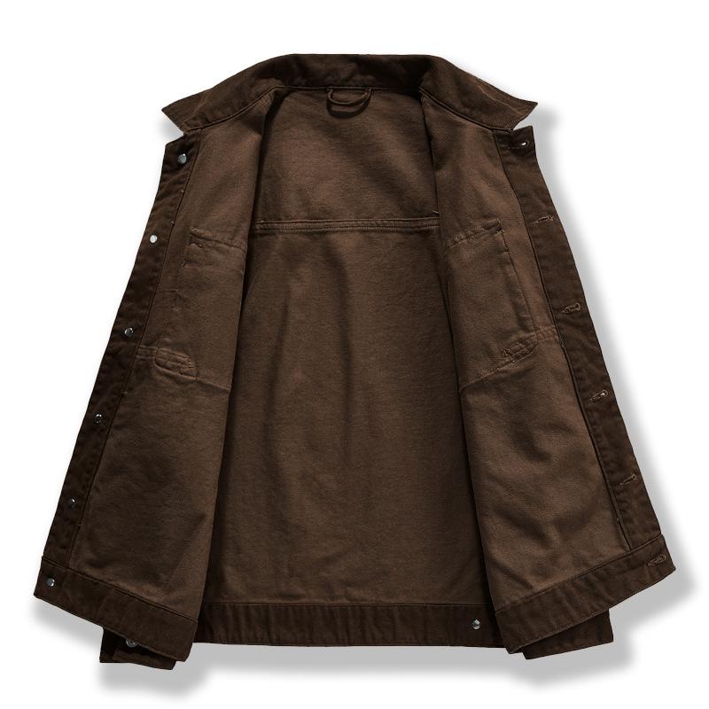 Высококачественная американская ретро-тяжелая джинсовая куртка мужская весенняя новая свободная модная брендовая куртка из чистого хлопка для инструментов