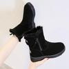 European and American Minimalist Short Boots 2023 Winter New Product Plush Warm Snow Boots Women's Flat Bottomed Short Boots