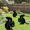 Squirrel Metal Garden Post Decoration Charming Animal Art for Yards and Fences, Stylish Ground Ornaments and Garden Stake