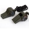 Outdoor Camping Multifunctional Survival Whistle Portable Hanging Rope Compass / Thermometer