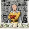 Onepunch Man Wall Tapestry Aesthetic Wall Hanging Printed Fabric Blanket Decorative Tapestries For Bedroom Living Room Home Decor