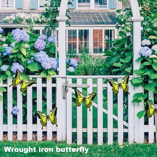 Iron Butterflies Wall Decoration Home Living Outdoor Room Bathroom Indoor Office Metal Wall Art
