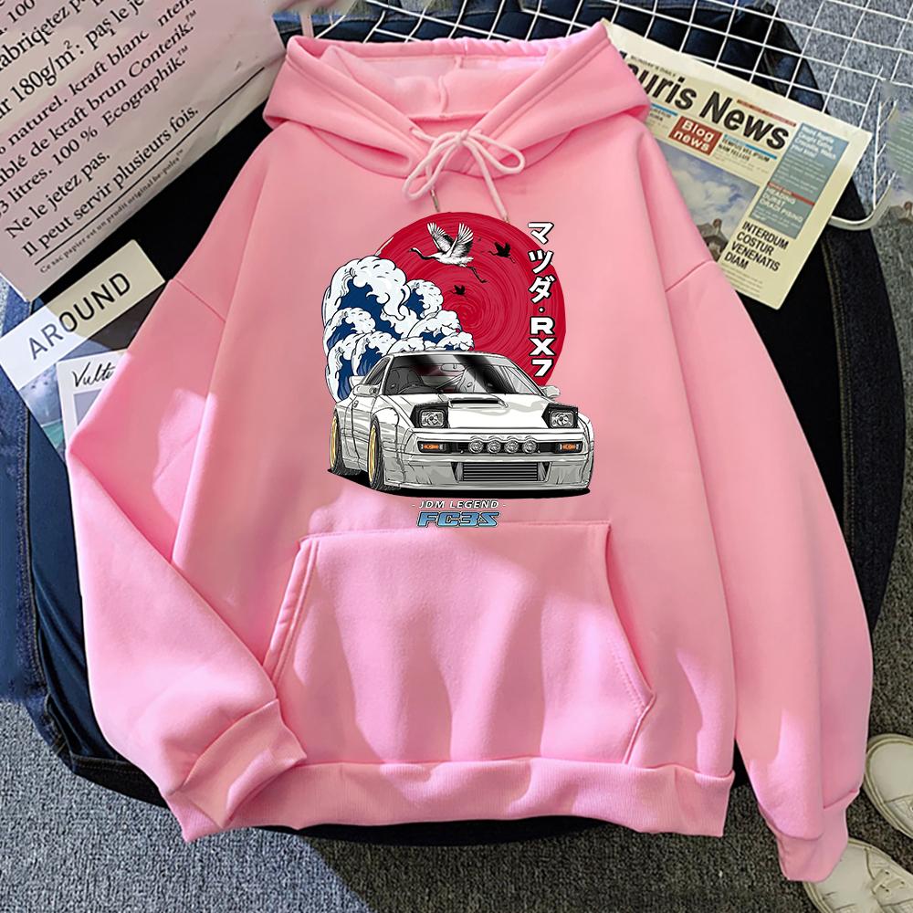 Initial D Hoodie Wo Unisex Unisex Long Sleeve Streetwear for Nippon Crewneck Sweatshirts Tops Y2k Oversized Hoody Japanese Anime Print