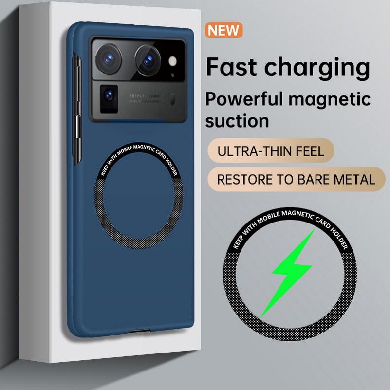 Ultra-thin Frameless Phone Case For Tecno Phantom V Fold2 Tecno V Fold Magsafe Magnetic Hard Cover