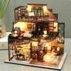 Doll House Miniature Diy Wood Puzzle Dollhouse Creative Handmade Craft Home Decoration Children Toys Birthday Gifts