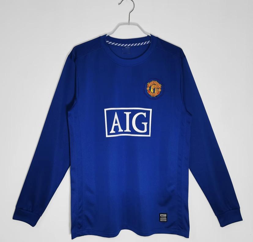 Ретро футбольная форма старой коллекции клуб Манчестер Юнайтед, Реал Мадрид AC с коротким рукавом, с длинным рукавом, футбольная форма, можно напечатать