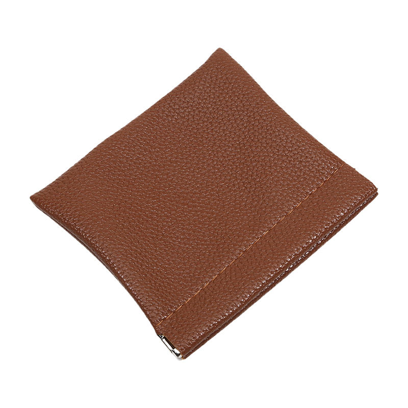 Self-closing PU Leather Coin Purse Passport Driver's License Document Holder Data Cable Cosmetic Bag Lipstick Storage