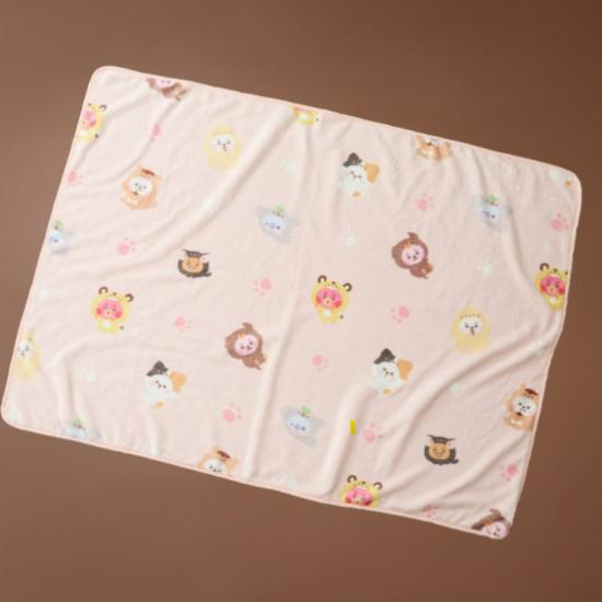 BT21 BABY “More Fluffy” Microfiber Lap Blanket 100×70 Cm – Soft K-Pop School & Office Throw