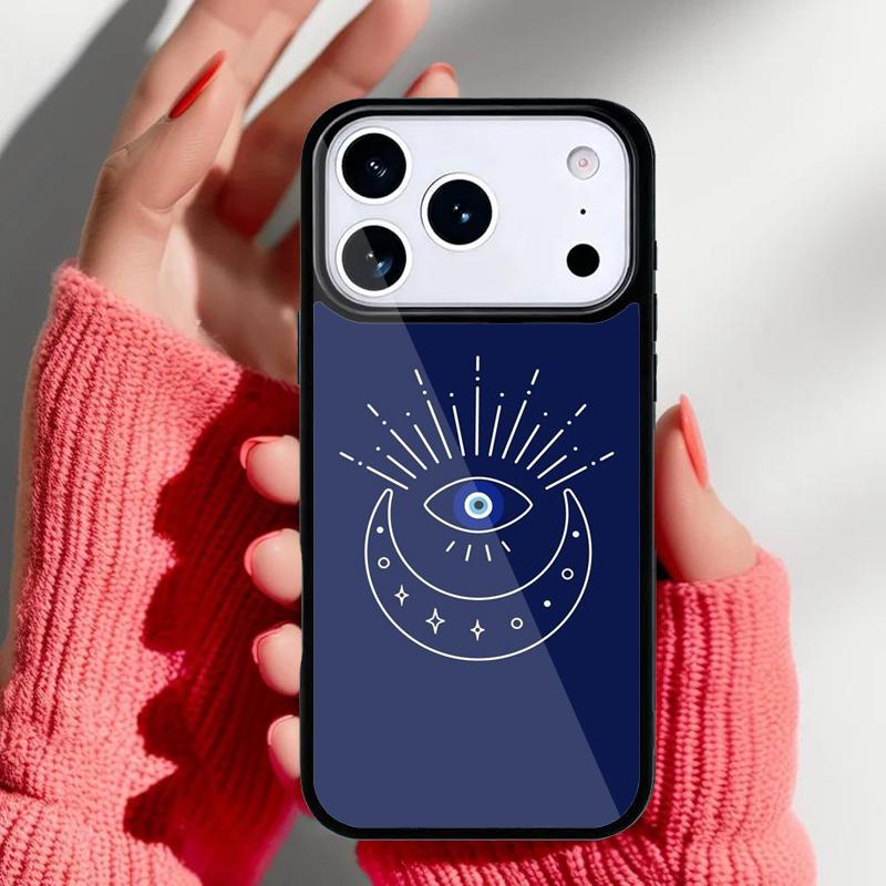 Чехол для телефона 'Сглаз' для iPhone 17 16 15 14 13 Pro Max Задняя крышка для 12 11 Pro Coque