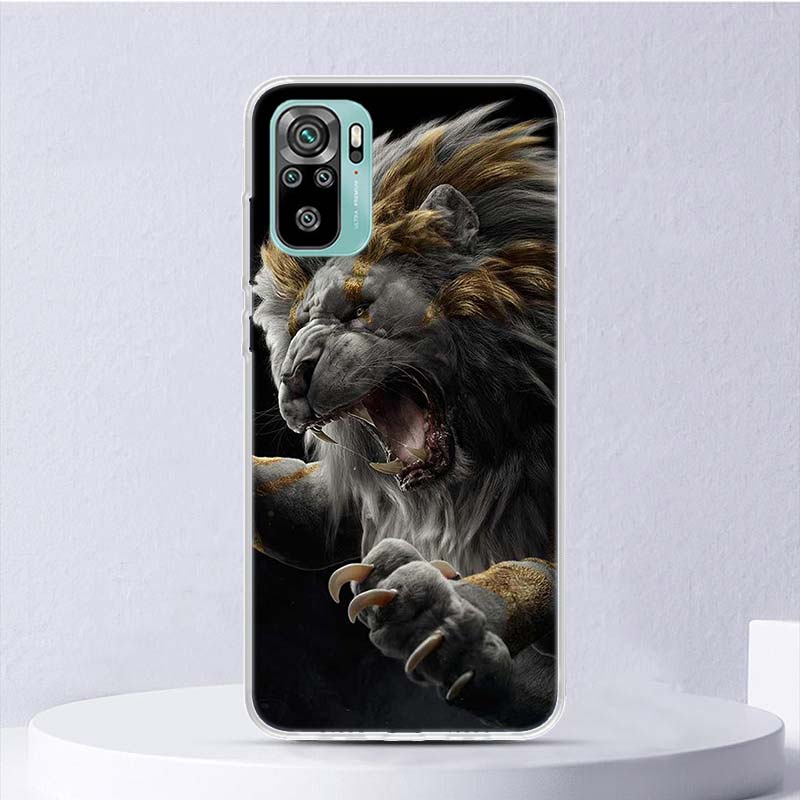 Lion Alpha Male Cub Soft Case For Xiaomi Redmi 10 10A 10C 9 9A 9C 9T Phone Cover 8 8A 7 7A 6 6A S2 K20 K40 Pro 10X Funda Coque