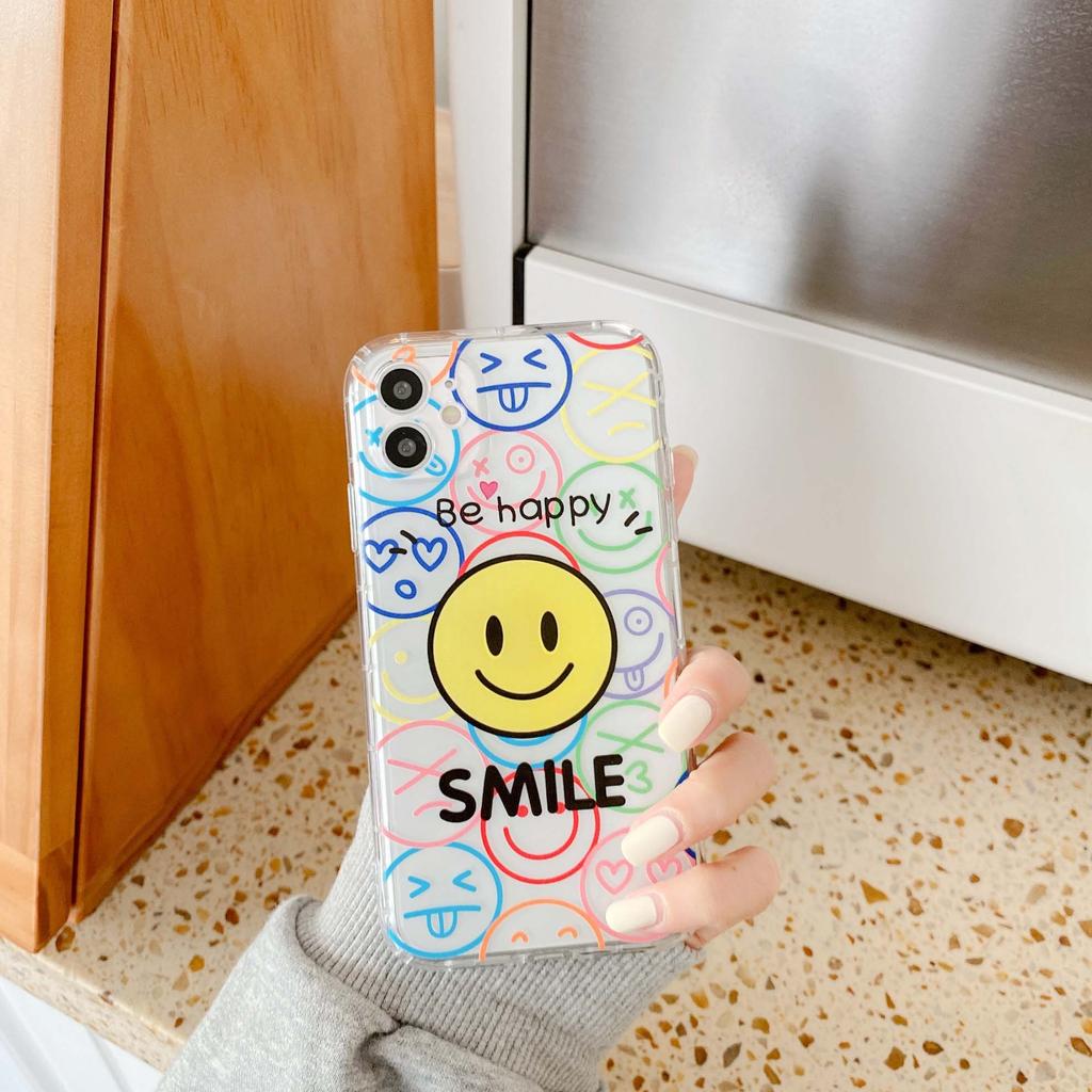6 цветов милый чехол для телефона со смайликом, мультяшный чехол Conque для Iphone Xs Xr Max X 7 8 Plus 11 12 13 Mini Pro Max, силиконовый чехол в виде ракушки
