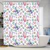 Butterfly Watercolor Shower Curtain Decorative Printed Fabric 3D Waterproof Bathroom Decor Home Decoration Set for Bathing Room