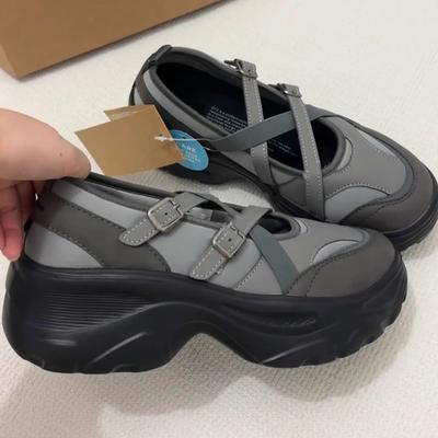 Ретро платформа туфли Мэри Джейн женские 2025 весна корейская версия модные балетки локомотивный стиль удобная мягкая подошва повседневная обувь