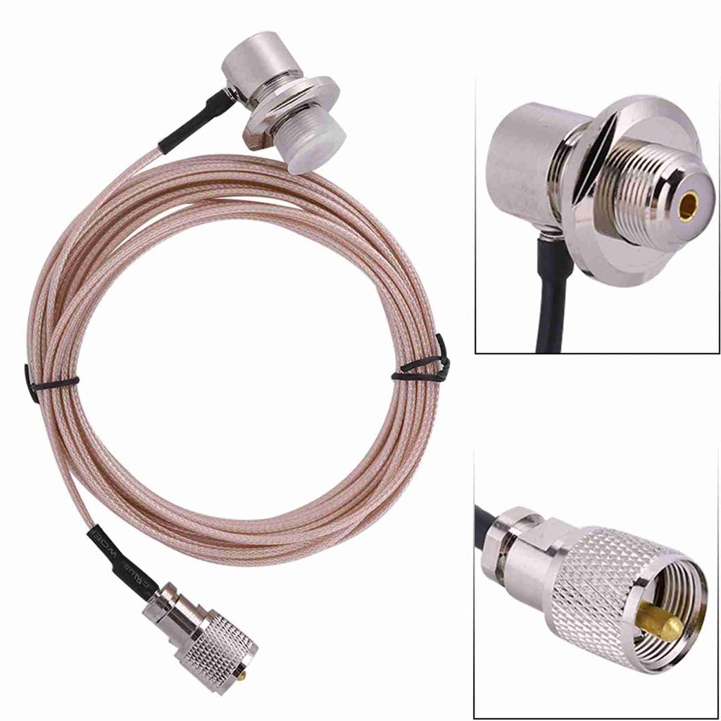 5m RG-316 PL-259 Male To Female Coaxial Extension Cord Cable Connector Antenna for WalkieTalkie