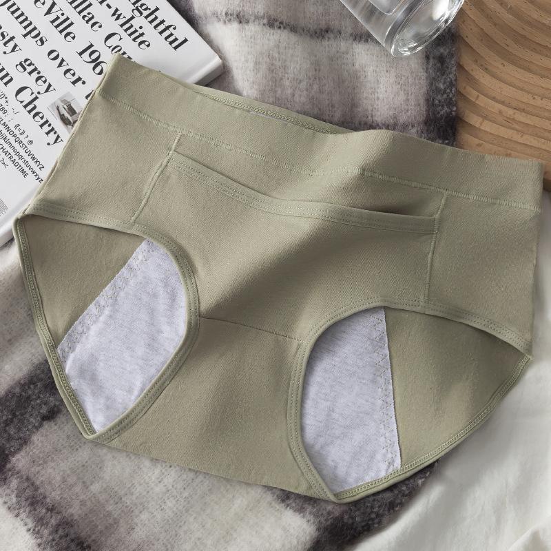 Женские менструальные трусы, физиологические трусы с высокой талией, дышащее хлопковое женское нижнее белье M-XL