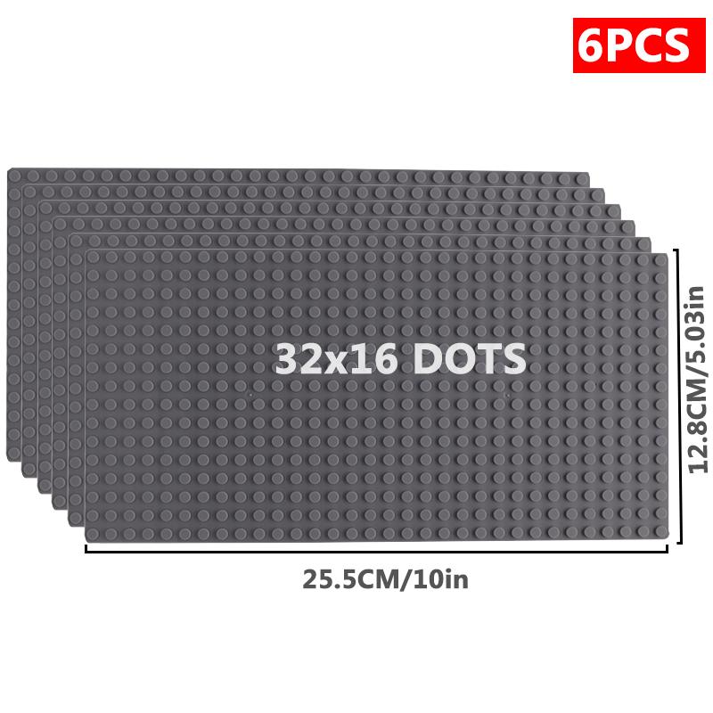 6 шт./компл. базовая пластина 32*32 32*16 шпильки классические фигурки строительные блоки пластины кирпичи опорная плита блоки детские игрушки для детей подарки
