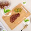 Разделочная доска из бамбука, утолщенная двухсторонняя разделочная доска для мяса и овощей, кухонная разделочная панель с вертикальным хранением, защита от плесени и фруктов
