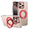 360° металлическое кольцо подставка прозрачный магнитный чехол для iPhone 16 15 14 13 12 15 Pro Max Plus магнитная беспроводная зарядка прозрачный чехол