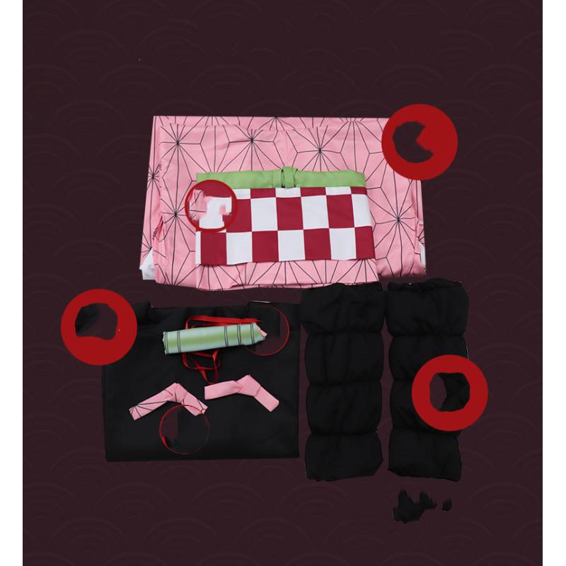 Аниме Камадо Незуко Косплей Костюм Убийца Демонов Кимэцу Но Яиба Костюмы Кимоно Хаори Парик Сабо Костюм для Взрослых Детей Хэллоуин