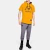 Under Armour Project Rock Hooded Sports T-Shirt Men Tops Yellow 1326409-750