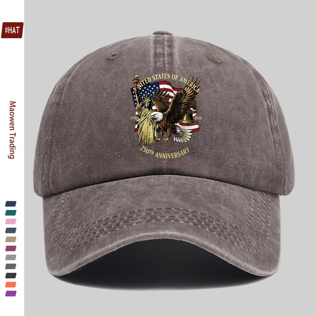Кепка для ПК, commemorative pattern printed baseball cap, US Flag and Statue of Liberty Pattern, Casual D