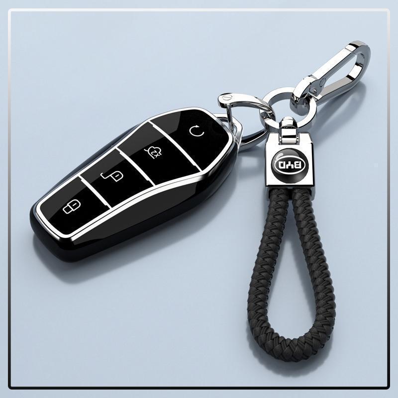 Чехол для ключа автомобиля BYD Yuan PLUS 2025 года с высококачественной защитной цепочкой для мужчин и женщин